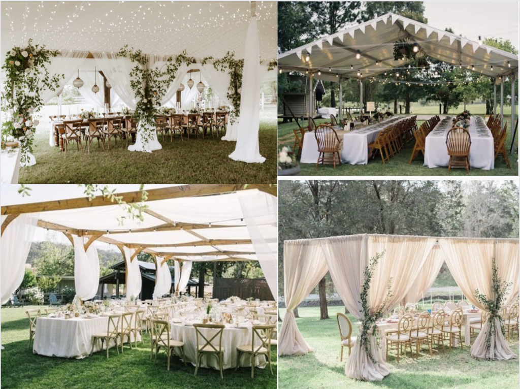 backyard wedding ideas with tent