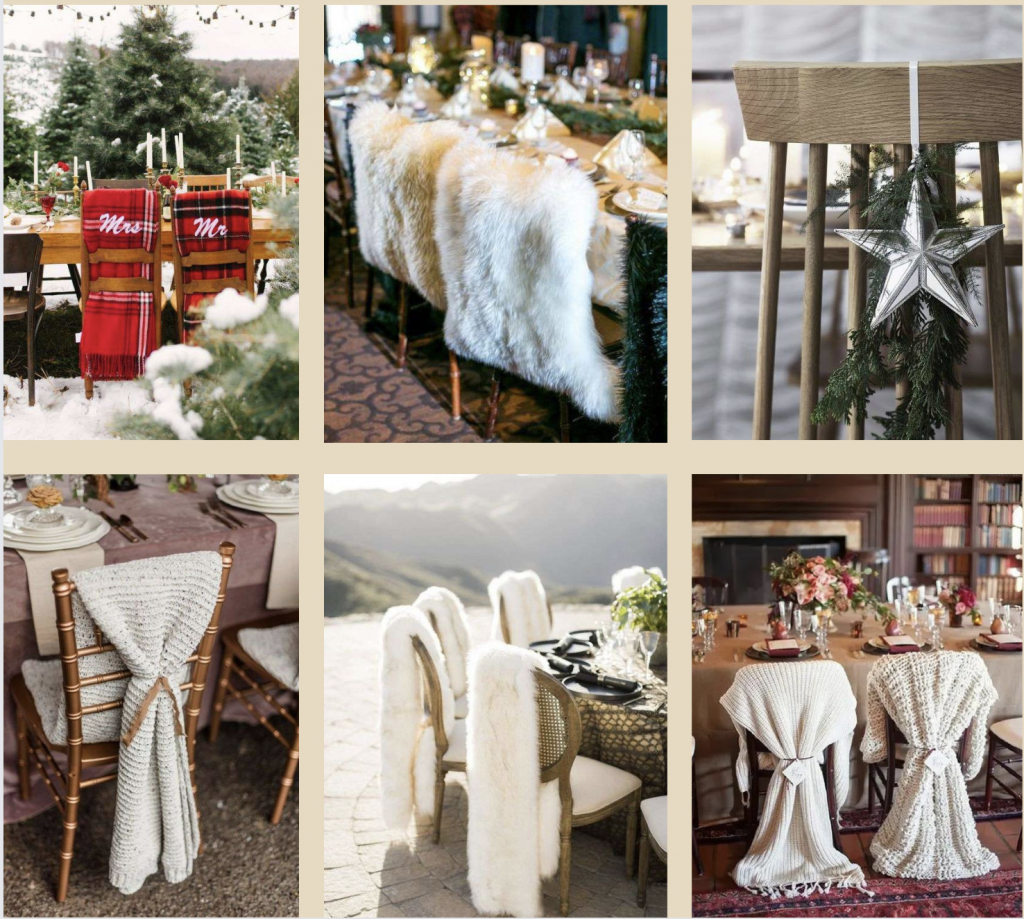 Winter Wedding Chair Covers 