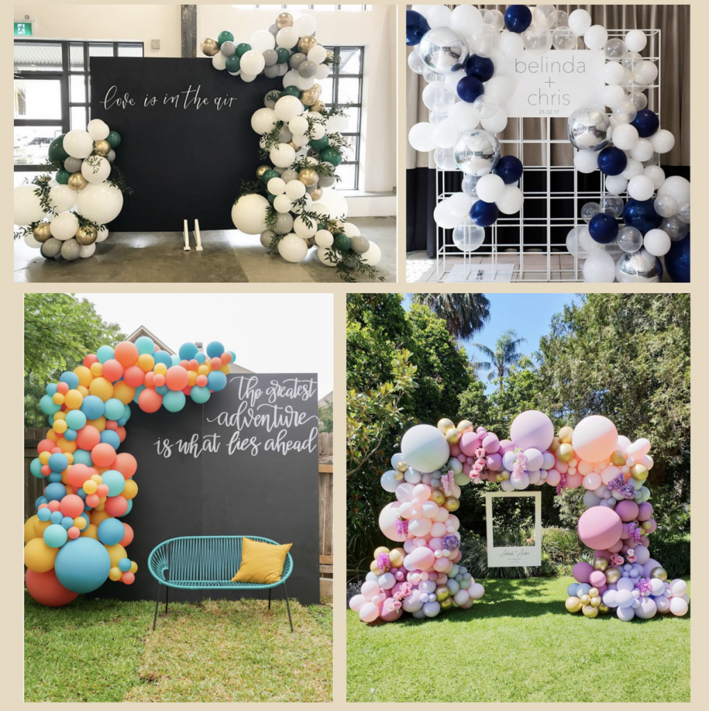 Идеи свадебной фотобудки с воздушными шарами