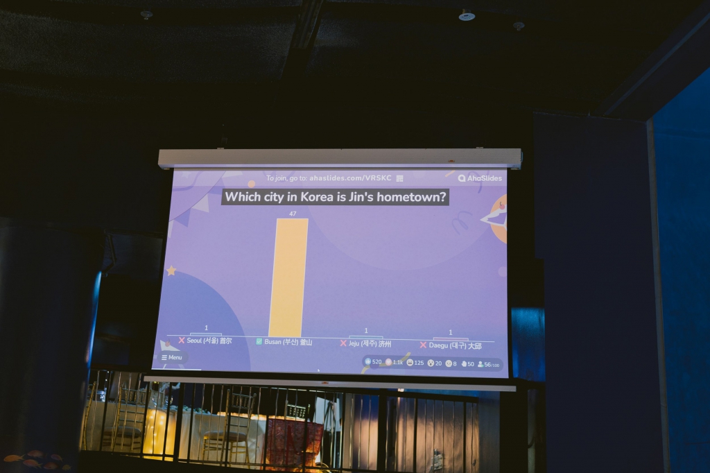 A wedding quiz hosted on a live quizzing platform