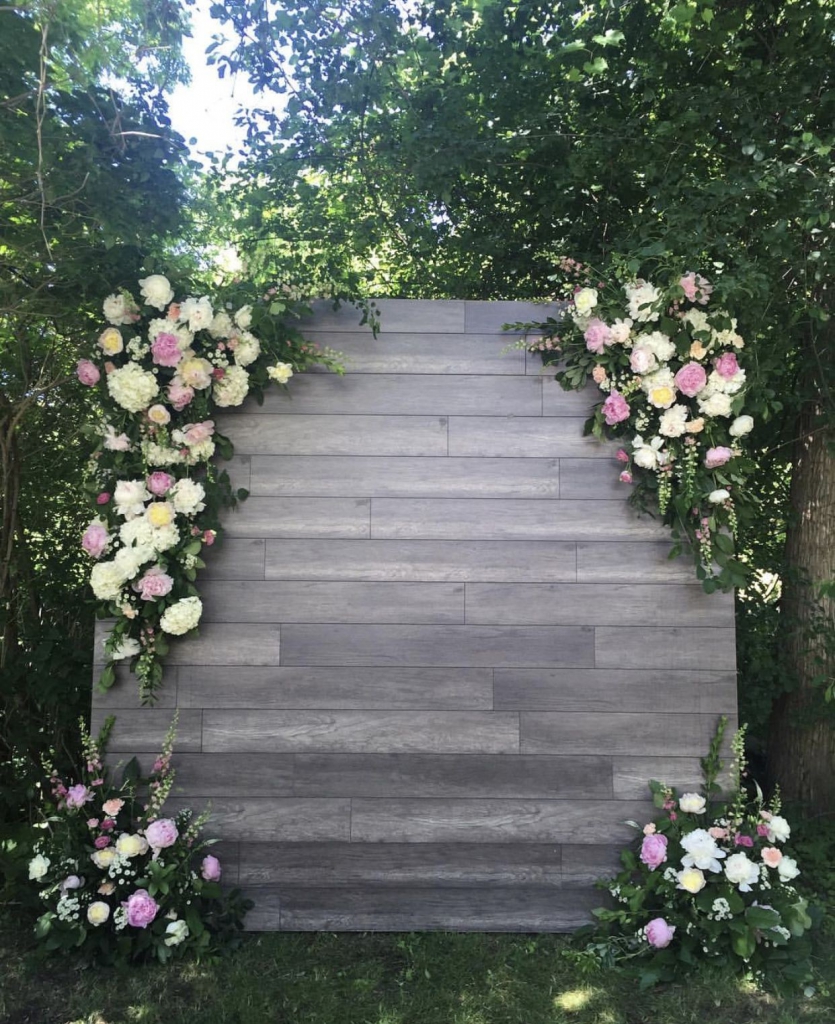結婚式の花の装飾の背景