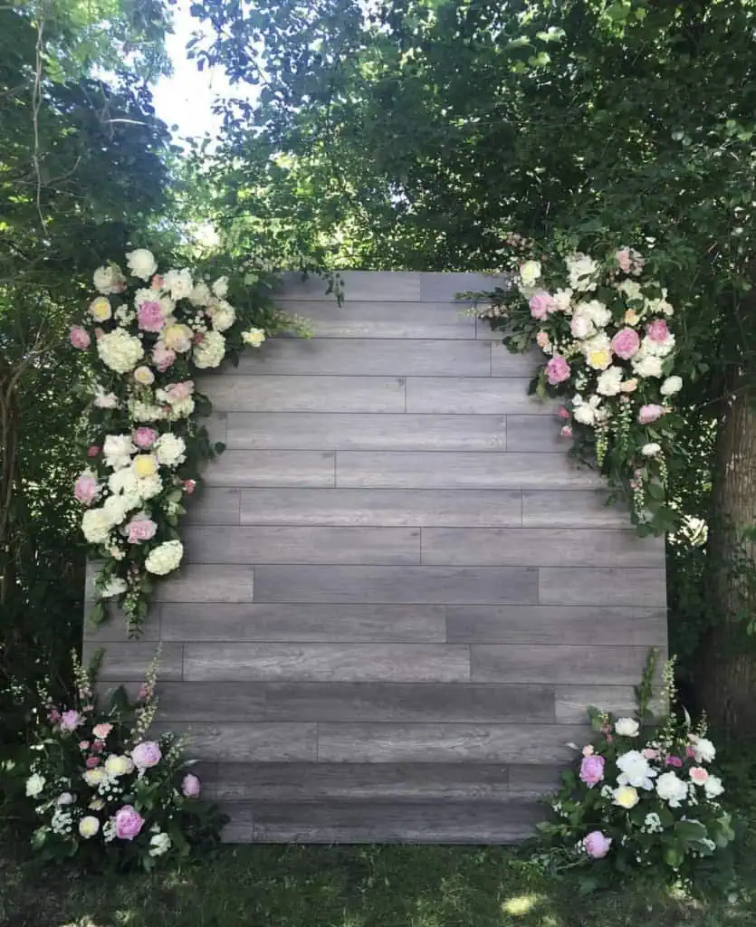Sfondi i dekorimit të luleve të dasmës