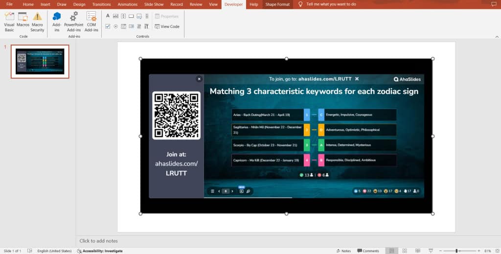 interactive presentation on powerpoint