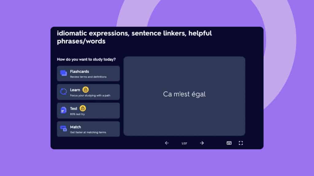 Quizlet, öğretmenler için Kahoot'un bir alternatifidir