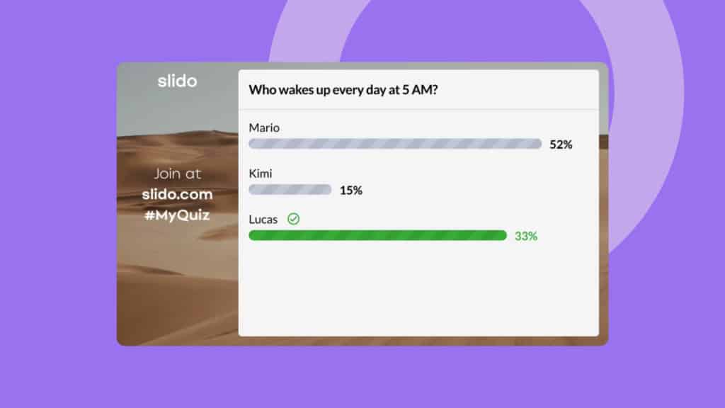 Slido és una alternativa professional a Kahoot