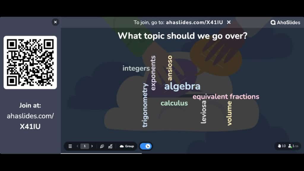 presentation connecting words