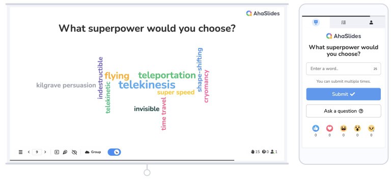 nuvola di parole di ahaslides