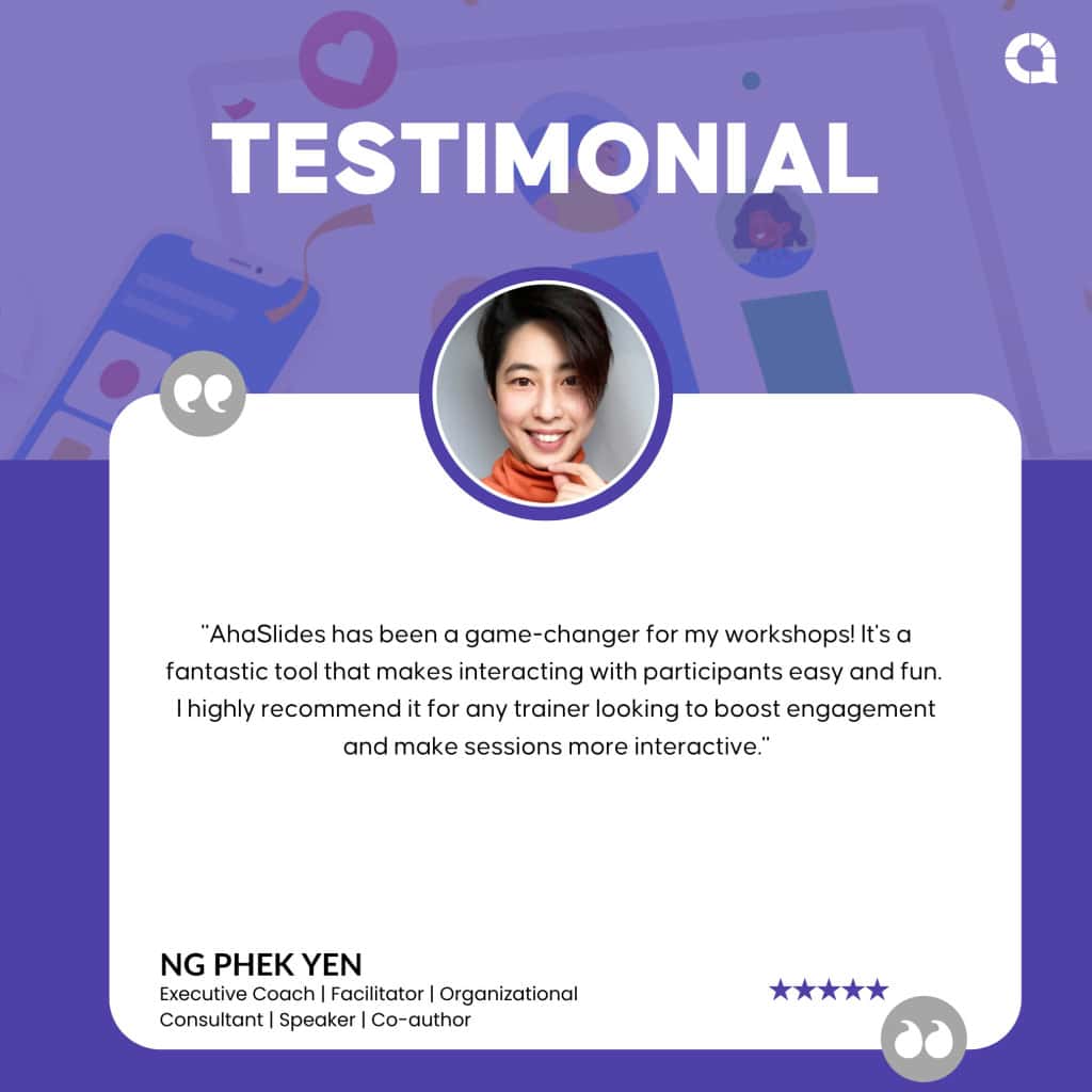 AhaSlides' Customer Testimonials for Interactive Training