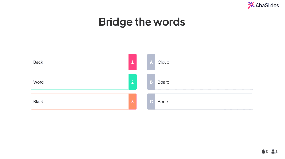 matching pairs quiz ahaslides