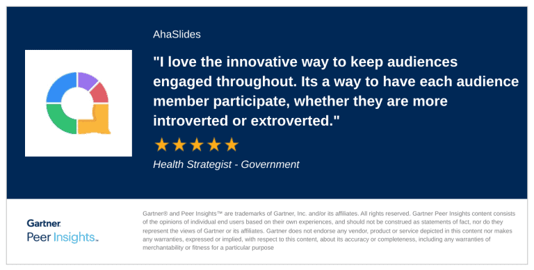 ahaslides customer review about its engagement feature