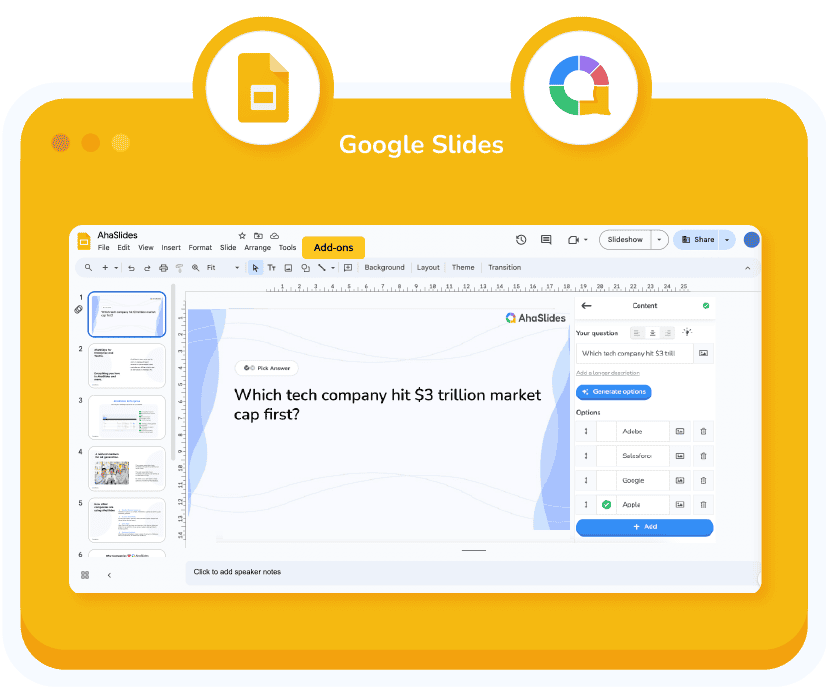 AhaSlides integration for PowerPoint, Google Slides and more