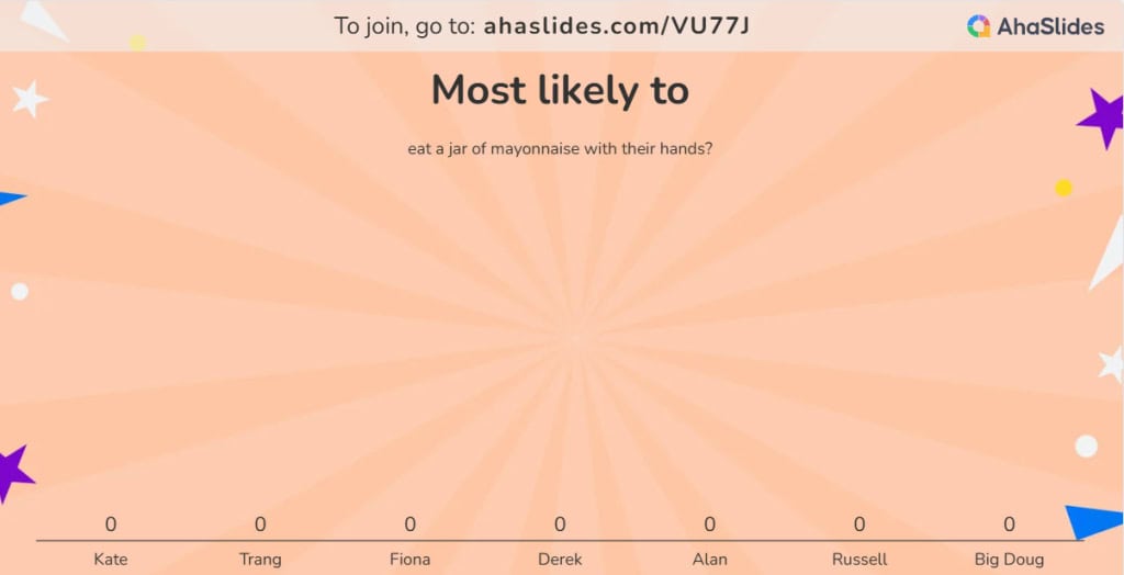 virtual team meeting poll ahaslides
