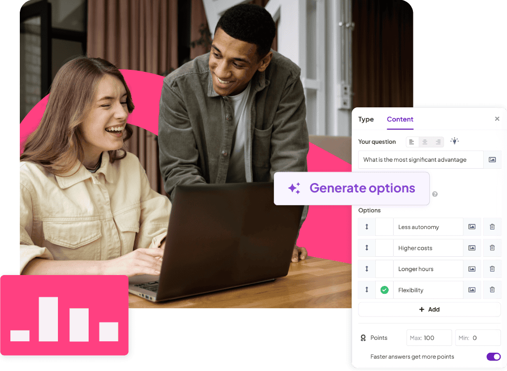 create a quiz in seconds
