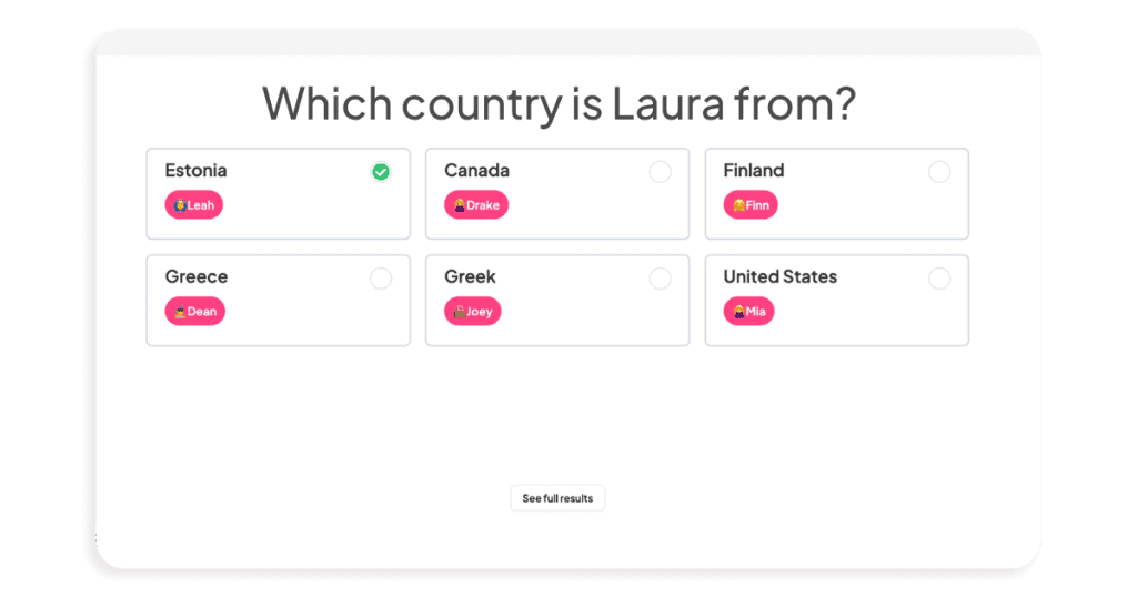 ahaslides short answer quiz