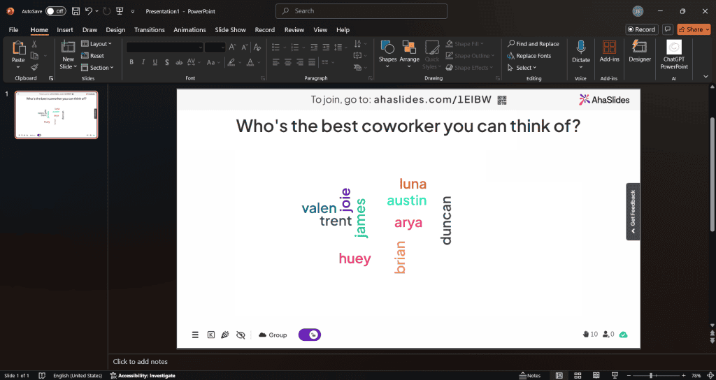 Kako narediti PowerPoint Wordov oblak