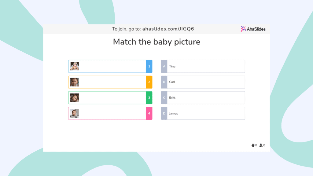 Cómo adivinar la actividad de la imagen del bebé para una fiesta virtual.